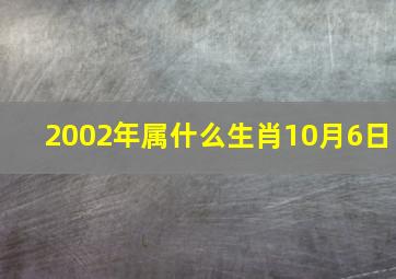 2002年属什么生肖10月6日