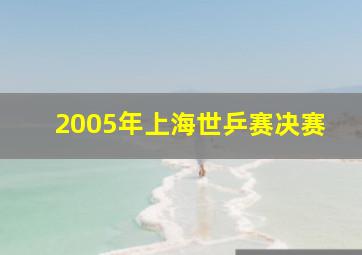 2005年上海世乒赛决赛