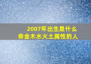 2007年出生是什么命金木水火土属性的人