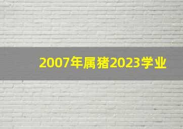 2007年属猪2023学业