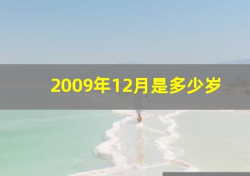 2009年12月是多少岁