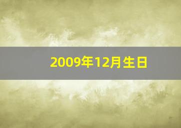 2009年12月生日