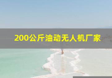 200公斤油动无人机厂家