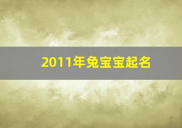 2011年兔宝宝起名