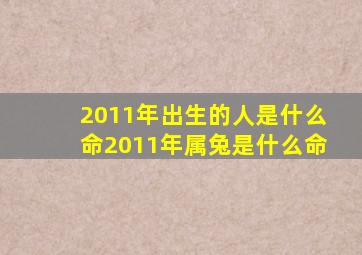 2011年出生的人是什么命2011年属兔是什么命