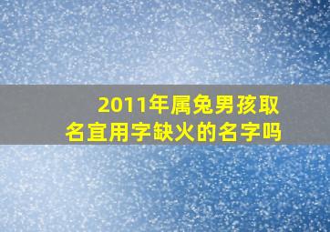 2011年属兔男孩取名宜用字缺火的名字吗