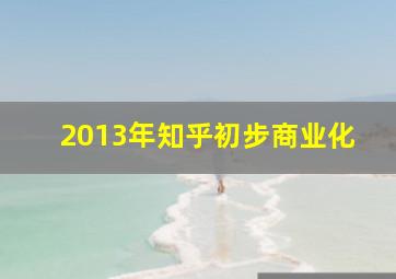 2013年知乎初步商业化