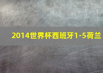 2014世界杯西班牙1-5荷兰