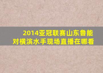 2014亚冠联赛山东鲁能对横滨水手现场直播在哪看