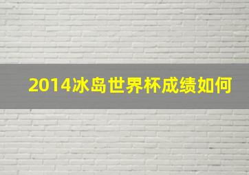 2014冰岛世界杯成绩如何