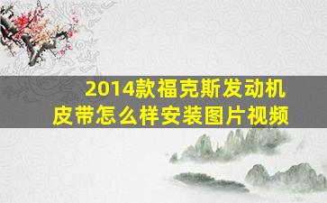 2014款福克斯发动机皮带怎么样安装图片视频