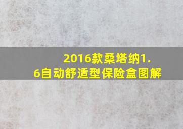 2016款桑塔纳1.6自动舒适型保险盒图解