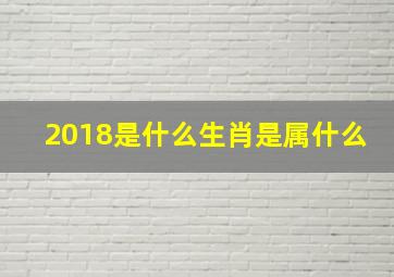 2018是什么生肖是属什么