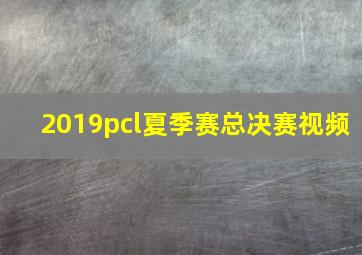 2019pcl夏季赛总决赛视频