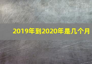 2019年到2020年是几个月