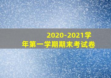 2020-2021学年第一学期期末考试卷