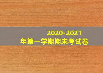 2020-2021年第一学期期末考试卷