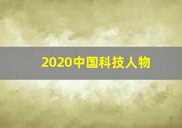 2020中国科技人物