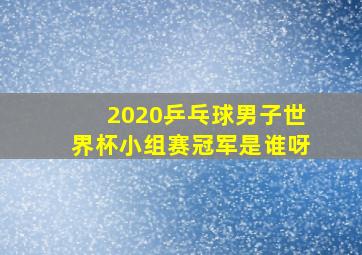 2020乒乓球男子世界杯小组赛冠军是谁呀