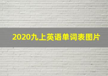 2020九上英语单词表图片