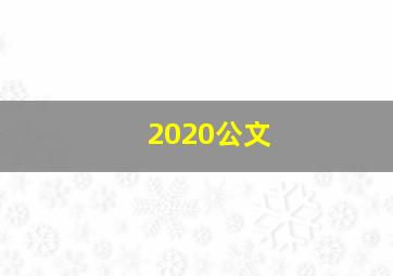 2020公文