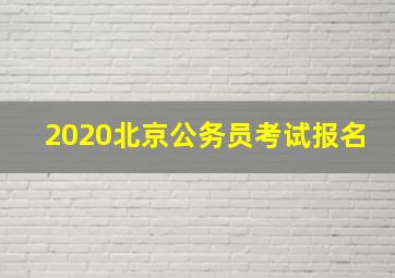 2020北京公务员考试报名