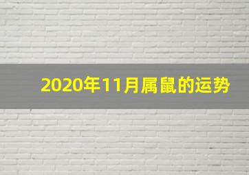 2020年11月属鼠的运势