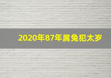 2020年87年属兔犯太岁