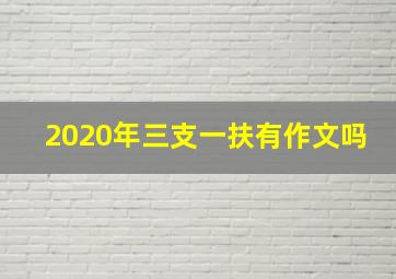 2020年三支一扶有作文吗