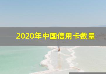 2020年中国信用卡数量