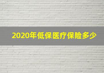 2020年低保医疗保险多少