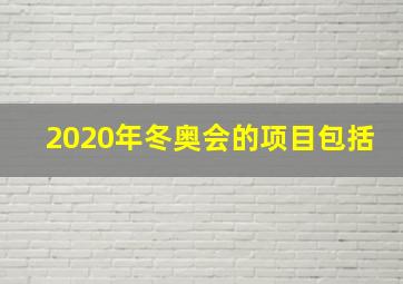 2020年冬奥会的项目包括