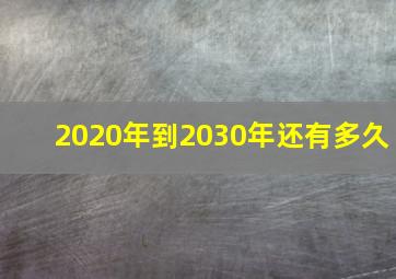 2020年到2030年还有多久