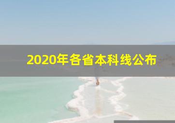 2020年各省本科线公布