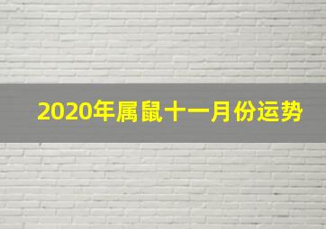 2020年属鼠十一月份运势