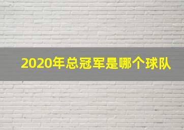 2020年总冠军是哪个球队