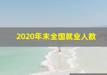 2020年末全国就业人数