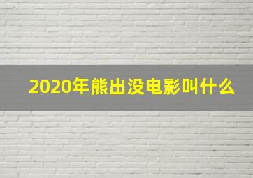 2020年熊出没电影叫什么