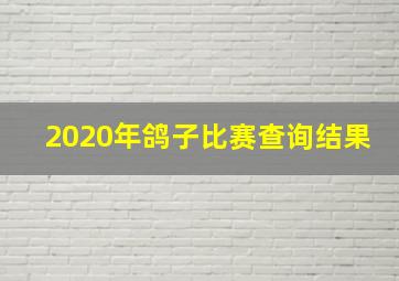 2020年鸽子比赛查询结果