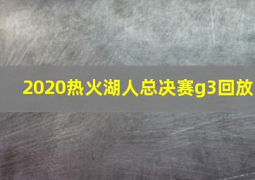 2020热火湖人总决赛g3回放