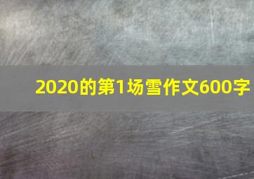 2020的第1场雪作文600字