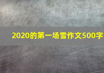 2020的第一场雪作文500字