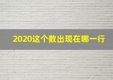 2020这个数出现在哪一行