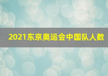 2021东京奥运会中国队人数