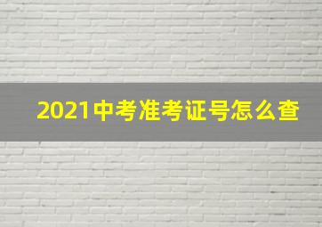 2021中考准考证号怎么查