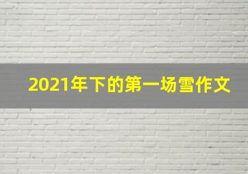 2021年下的第一场雪作文