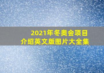 2021年冬奥会项目介绍英文版图片大全集