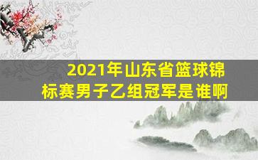 2021年山东省篮球锦标赛男子乙组冠军是谁啊