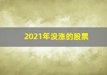 2021年没涨的股票