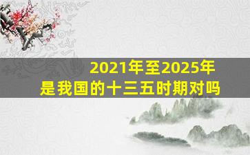 2021年至2025年是我国的十三五时期对吗